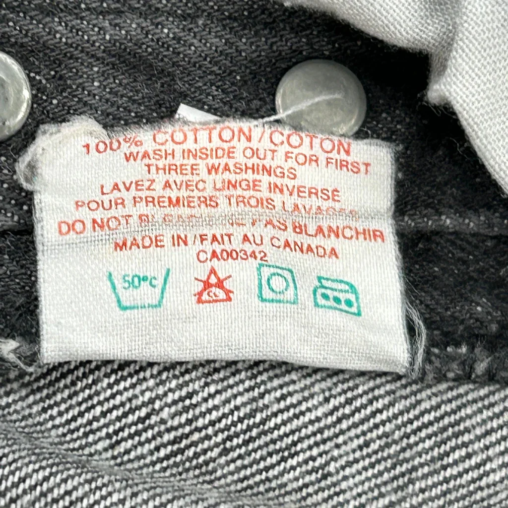 Made In Canada Levis Jeans - 28W 28L Black Cotton - Image 6