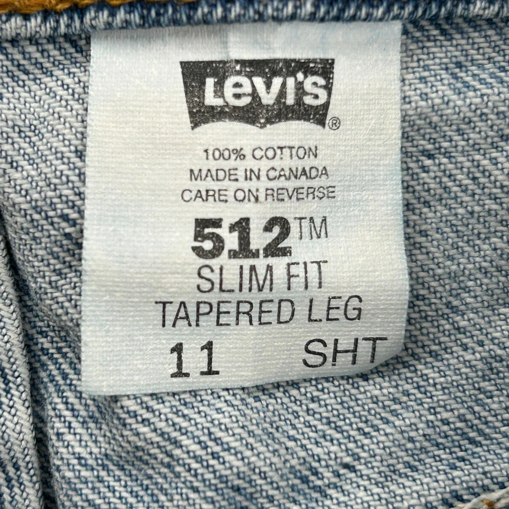 Made In Canada Levis 512 Jeans - 29W UK 10 Blue Cotton - Image 6
