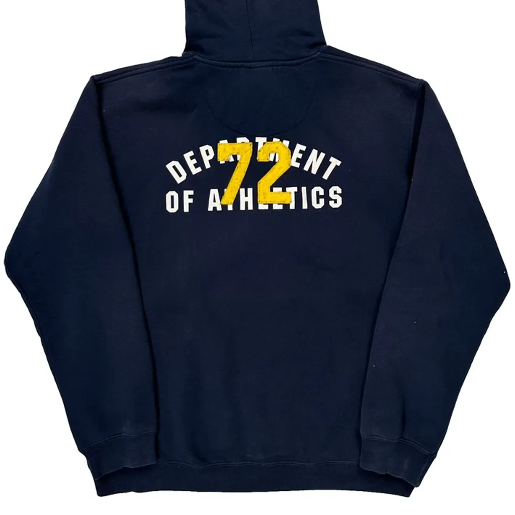 Made In Canada Nike College Hoodie - Medium Navy Cotton - Image 6
