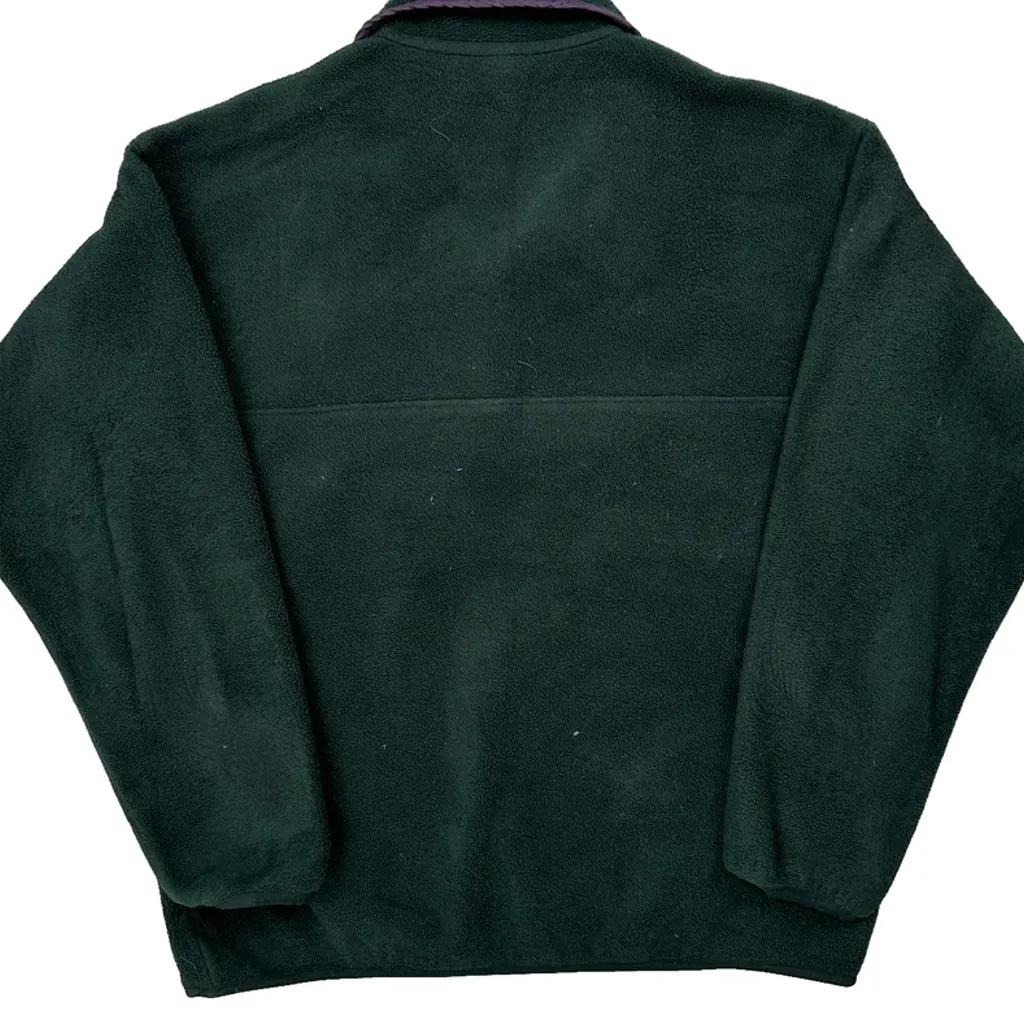 Made In Canada Patagonia Snap T Fleece - Large Green Polyester - Image 6