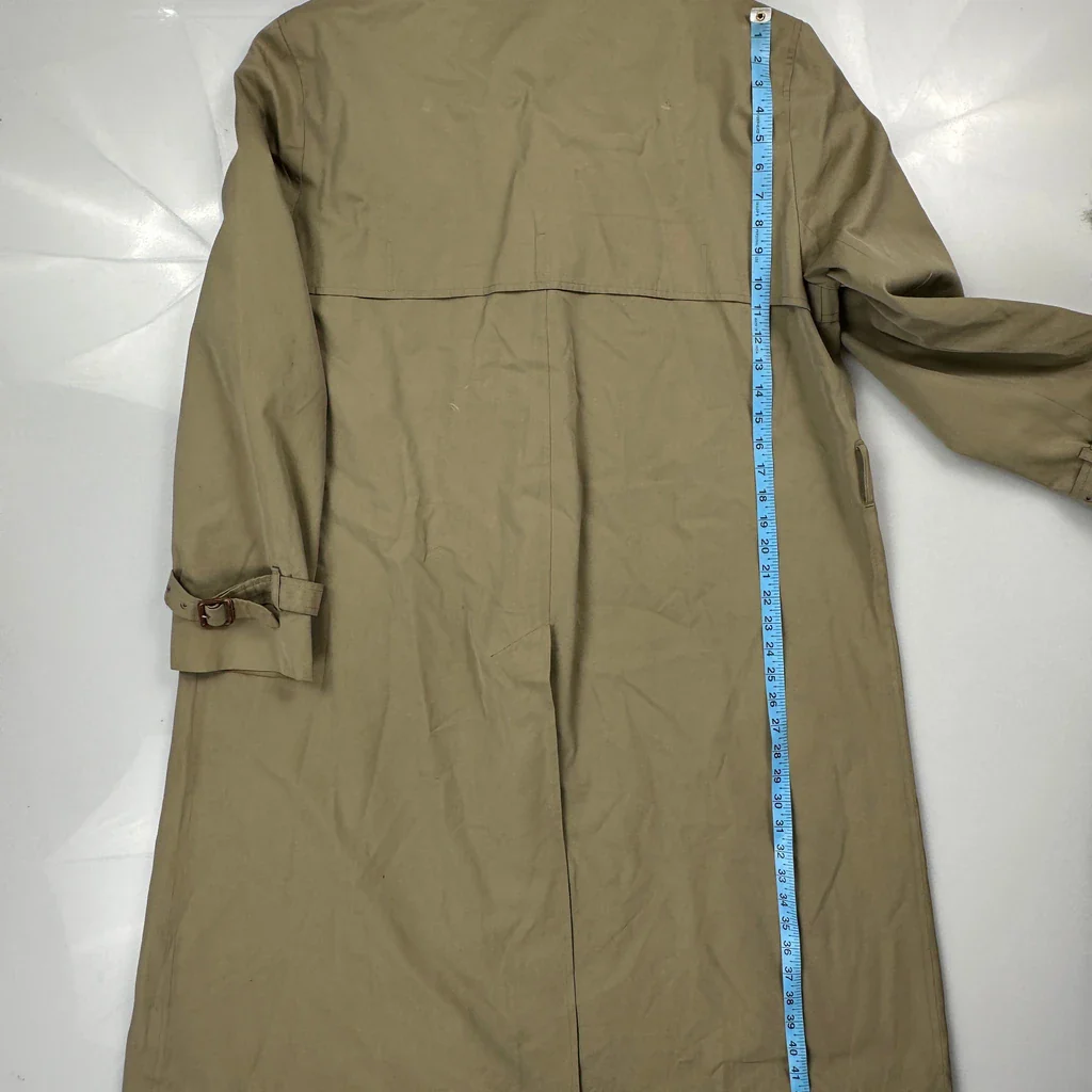 Made In England Aquascutum Trench Coat - Large Beige Cotton - Image 3