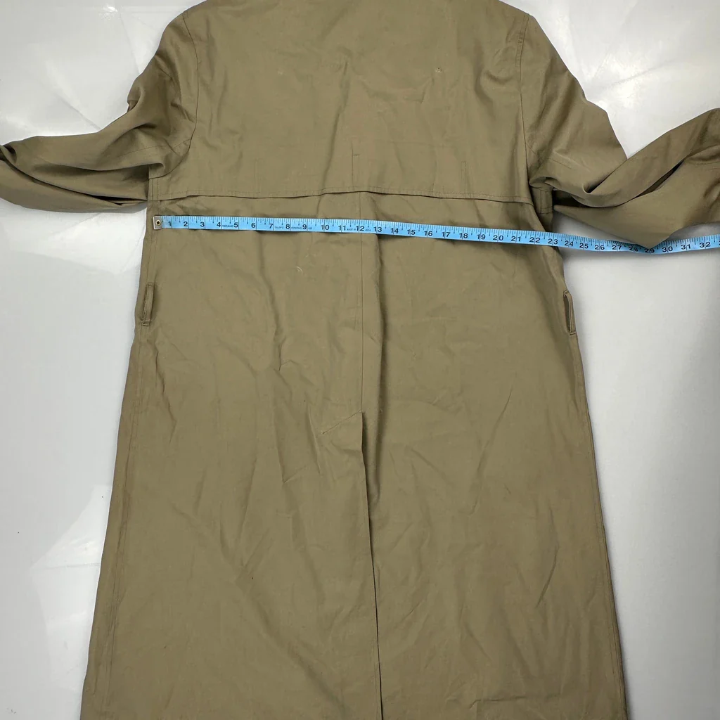 Made In England Aquascutum Trench Coat - Large Beige Cotton - Image 4