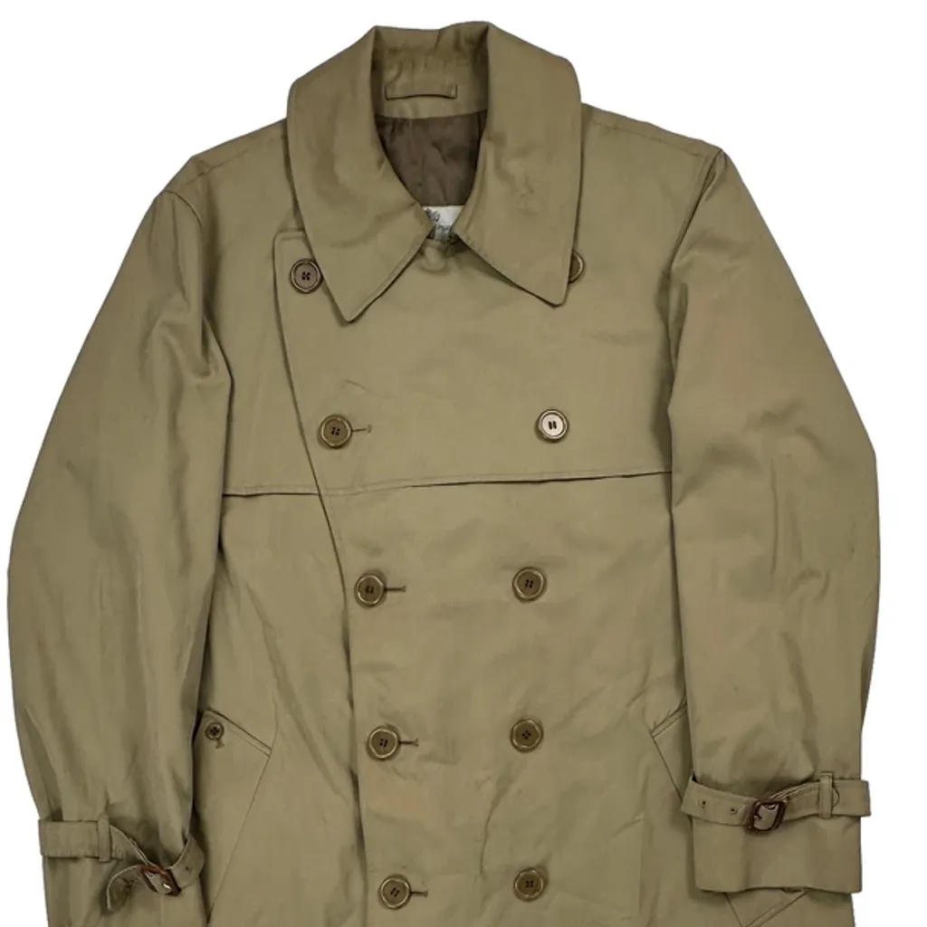 Made In England Aquascutum Trench Coat - Large Beige Cotton - Image 7