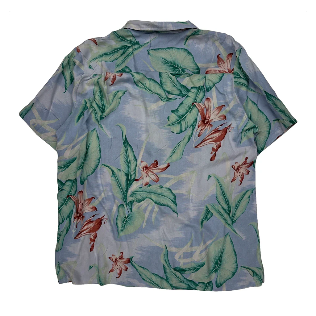 Made In Paradise Hawaiian Shirt - Large Blue Cotton - Image 2