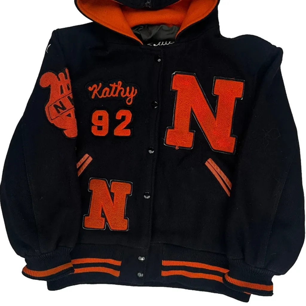 Made In USA 1992 Tigers Unbranded College Varsity Jacket - Large Black Wool Blend - Image 5