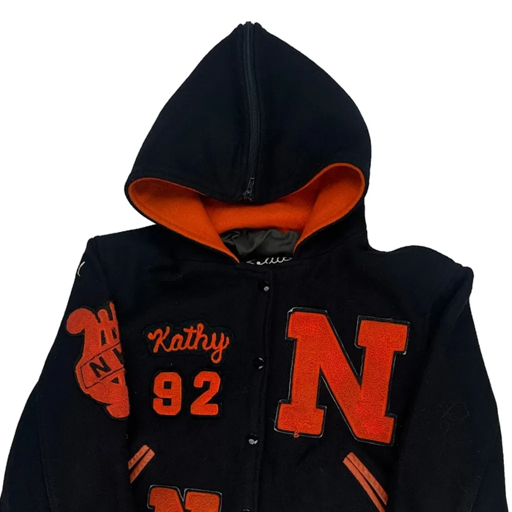 Made In USA 1992 Tigers Unbranded College Varsity Jacket - Large Black Wool Blend - Image 6