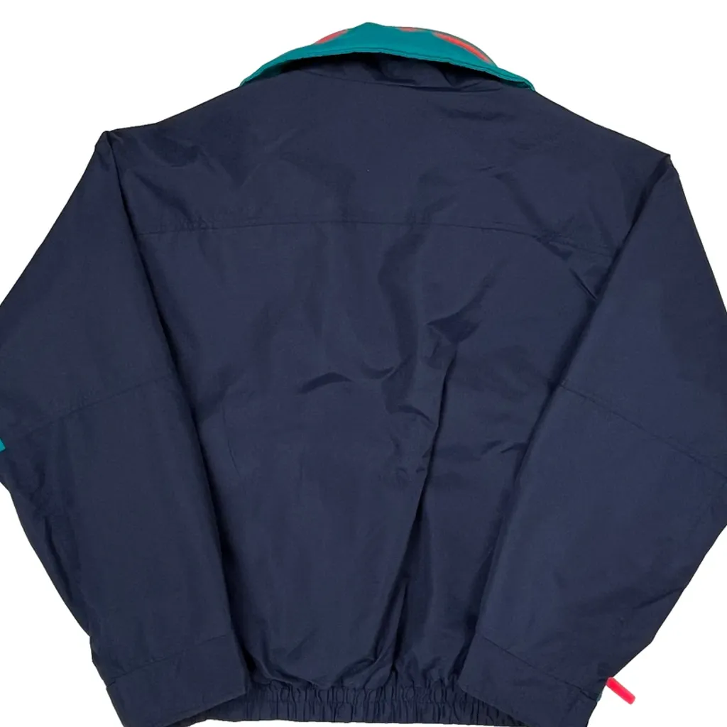 Made In USA 90S Columbia Windbreaker - Large Navy Nylon - Image 7