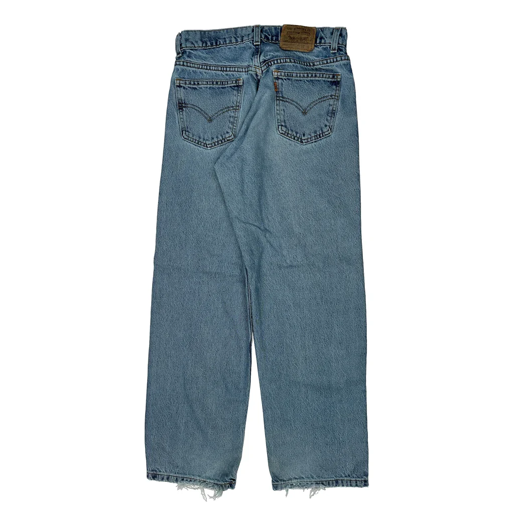 Made In USA 90S Levis Wide Leg Student Jeans - 29W 30L Light Wash Cotton