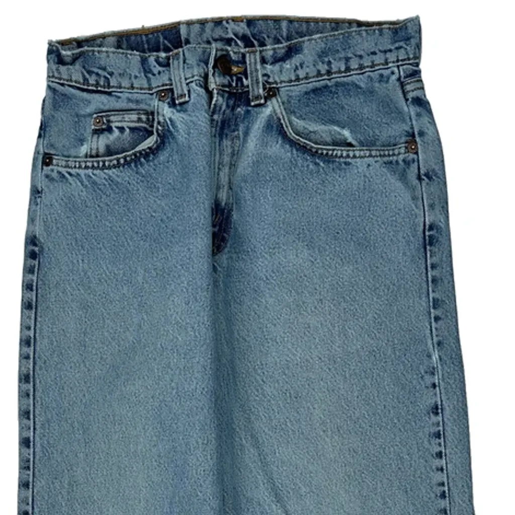 Made In USA 90S Levis Wide Leg Student Jeans - 29W 30L Light Wash Cotton - Image 9