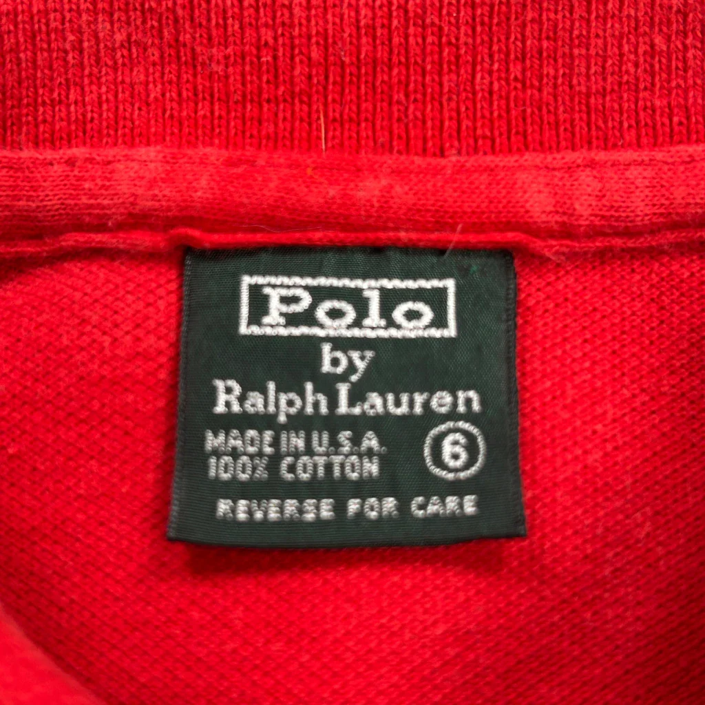 Made In USA, Age 6 Polo By Ralph Lauren Polo Shirt - Small Red Cotton - Image 3