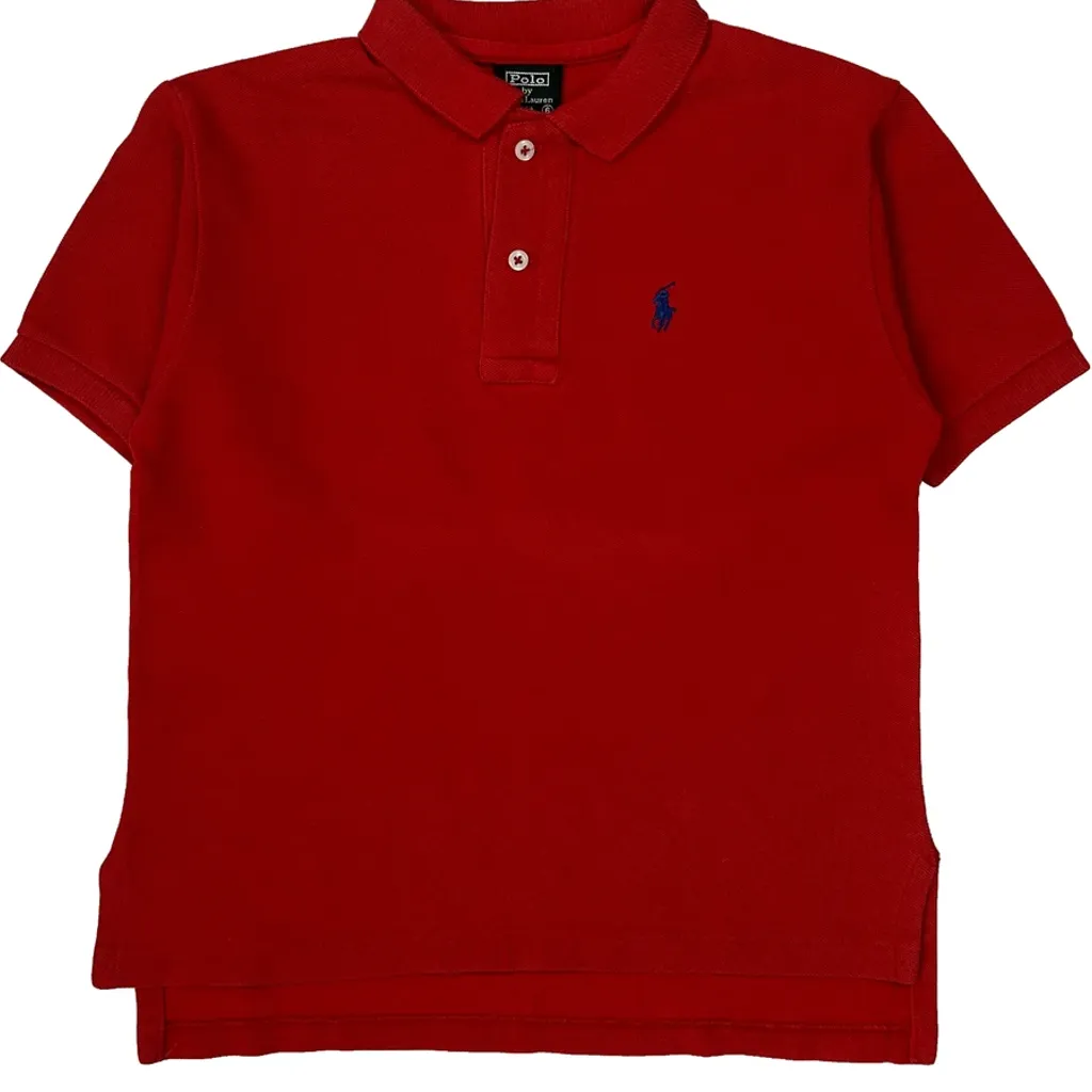 Made In USA, Age 6 Polo By Ralph Lauren Polo Shirt - Small Red Cotton - Image 4