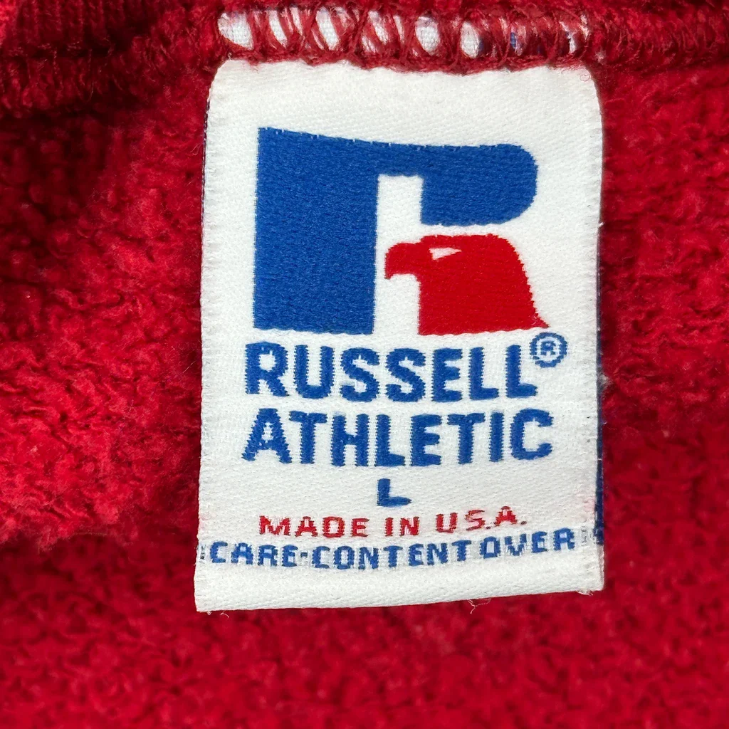 Made In USA Alabama Crimson Tide Russell Athletic Graphic Sweatshirt - Large Red Cotton - Image 3