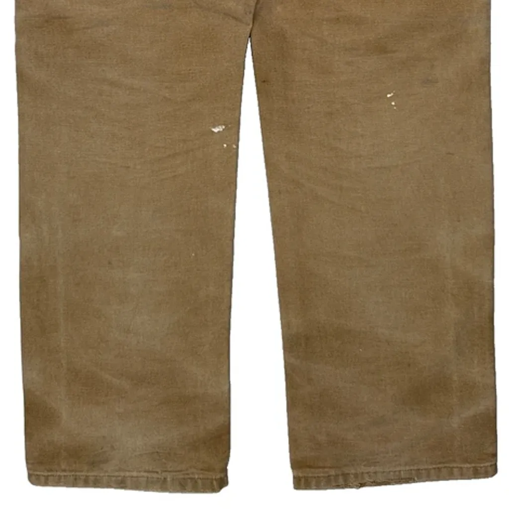 Made In USA Carhartt B01 Brn Double Knee Carpenter Trousers - 30W 31L Brown Cotton - Image 8