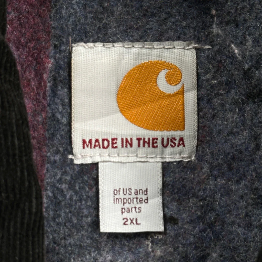 Made In USA Carhartt Detroit Jacket - 2XL Black Cotton - Image 3
