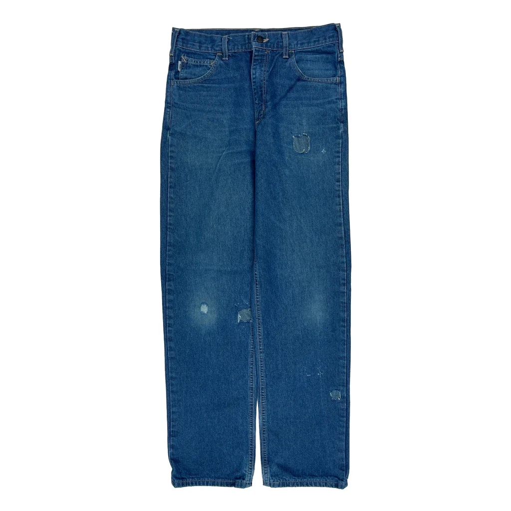 Made In USA Carhartt Jeans - 31W 33L Blue Cotton - Image 2