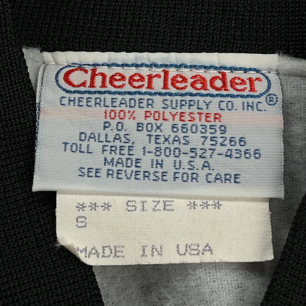 Made In USA Cheerleader Varsity Jacket - Small Black Polyester - Image 3