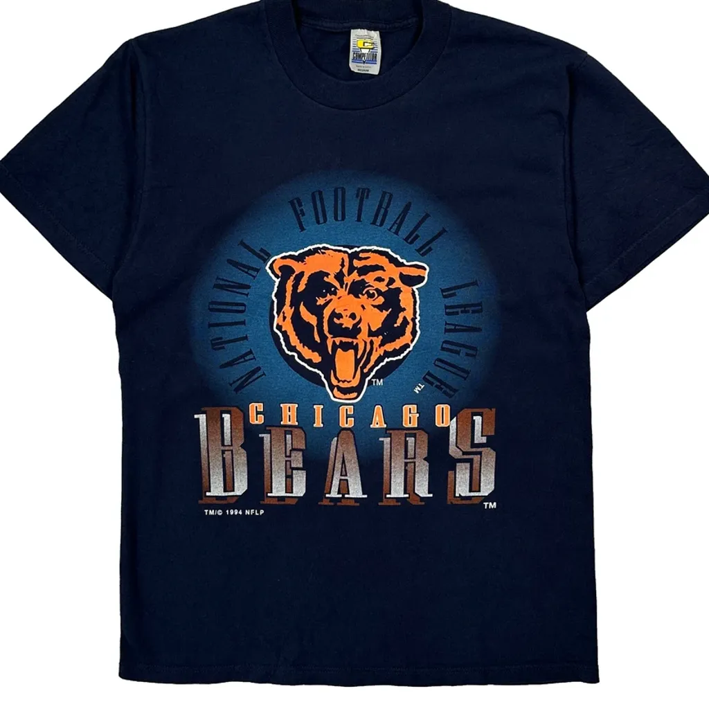 Made In USA Competitors View Nfl T-Shirt - Medium Navy Cotton - Image 5