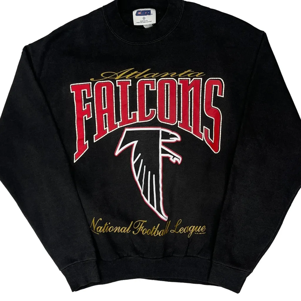 Made In USA Csa Atlanta Falcons Sweatshirt - Medium Black Cotton - Image 4