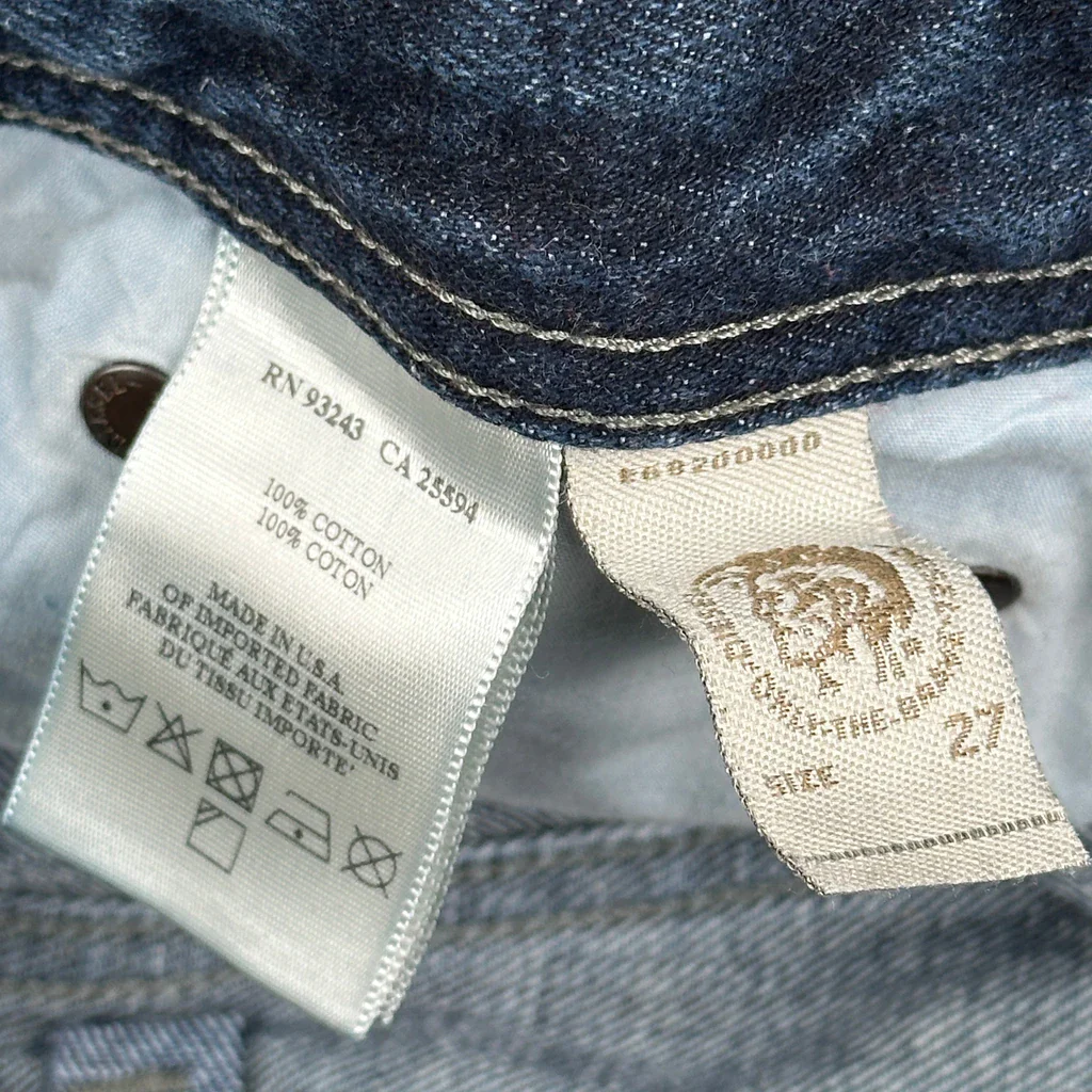 Made In USA Diesel Relaxed Jeans - 30W UK 8 Blue Cotton - Image 6