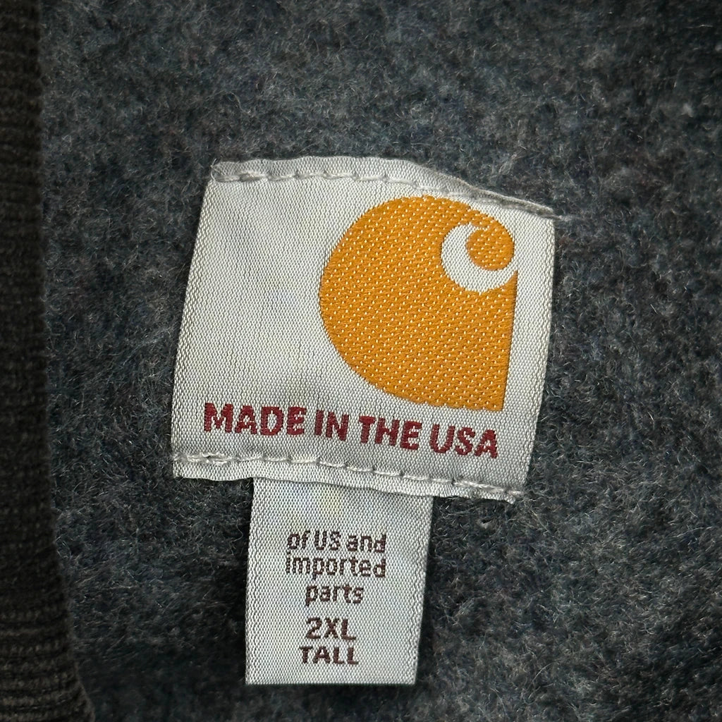 Made In USA Faded Carhartt Tall Blk Detroit Jacket - 2XL Grey Cotton - Image 3