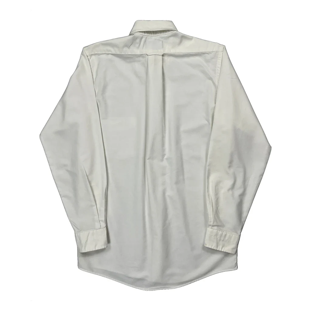 Made In USA Gant Shirt - Medium White Cotton Blend - Image 2