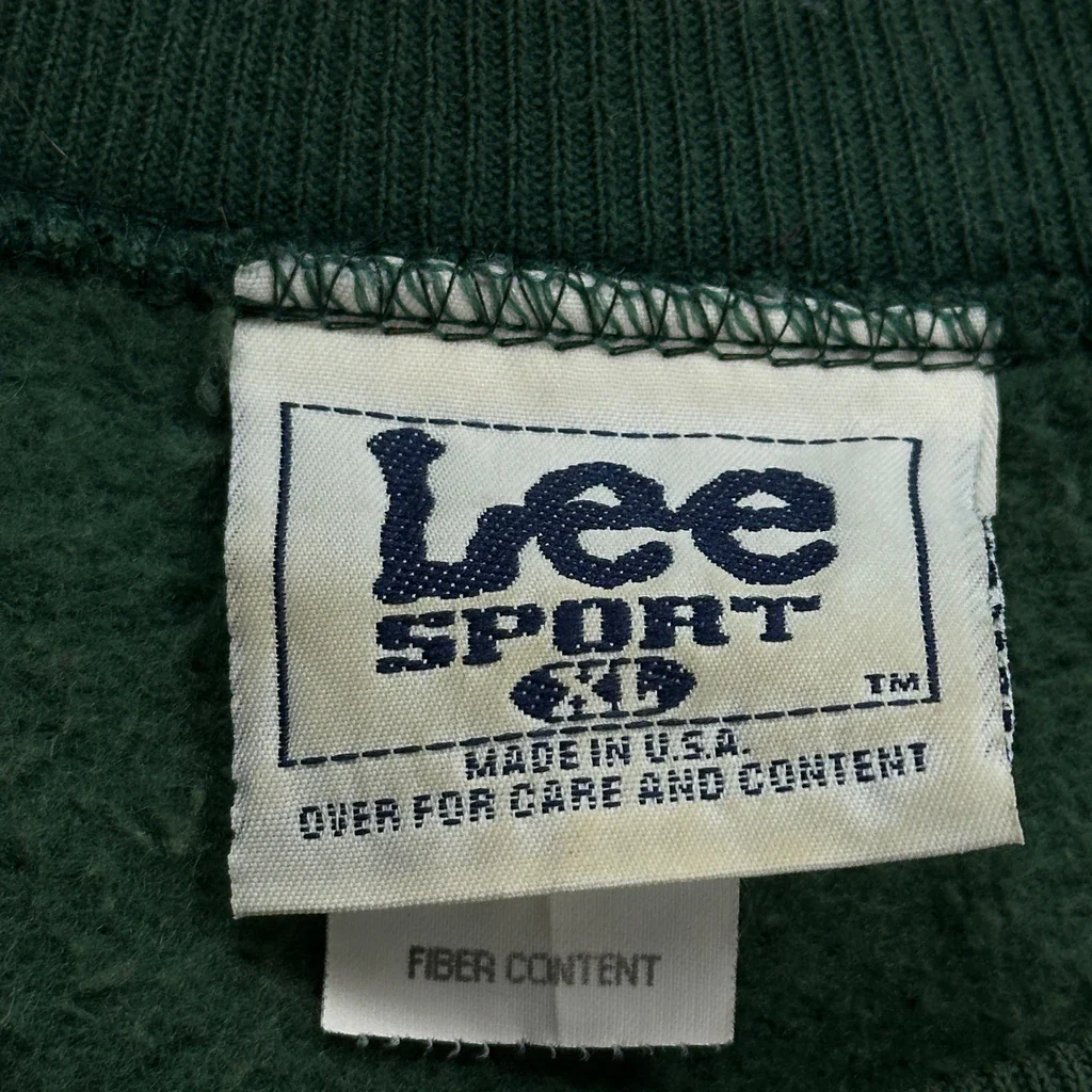 Made In USA Green Bay Packers Lee Sport Nfl Sweatshirt - XL Green Cotton - Image 3