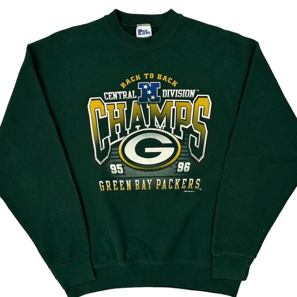 Made In USA Green Bay Packers Pro Player Nfl Sweatshirt - XL Green Cotton Blend - Image 4
