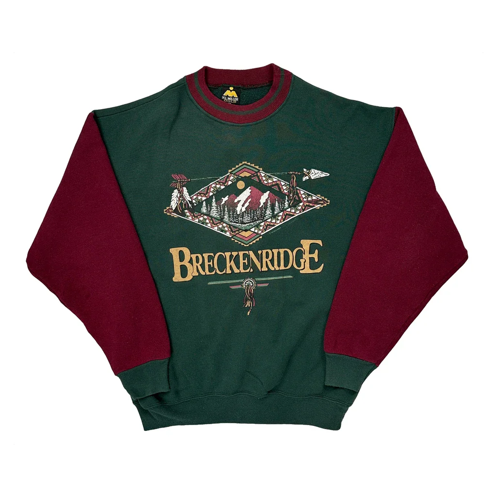 Made In USA H.L Miller Breckenridge Sweatshirt - Medium Burgundy Cotton