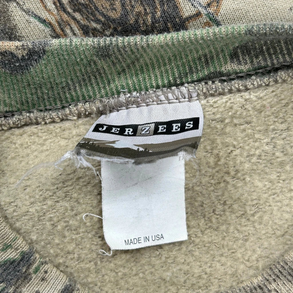 Made In USA Jerzees Camo Sweatshirt - XL Multicoloured Cotton - Image 4