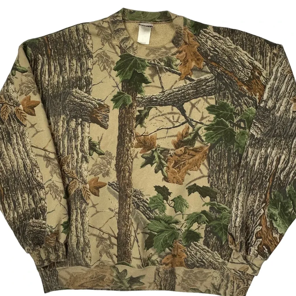 Made In USA Jerzees Camo Sweatshirt - XL Multicoloured Cotton - Image 6