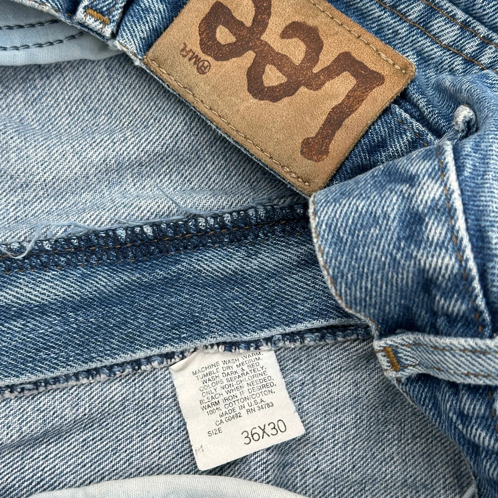 Made In USA Lee Jeans - 33W 28L Blue Cotton - Image 6