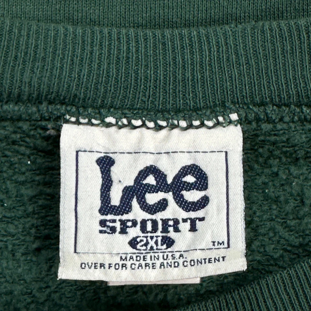 Made In USA Lee Sport Green Bay Packers Sweatshirt - 2XL Green Cotton - Image 3