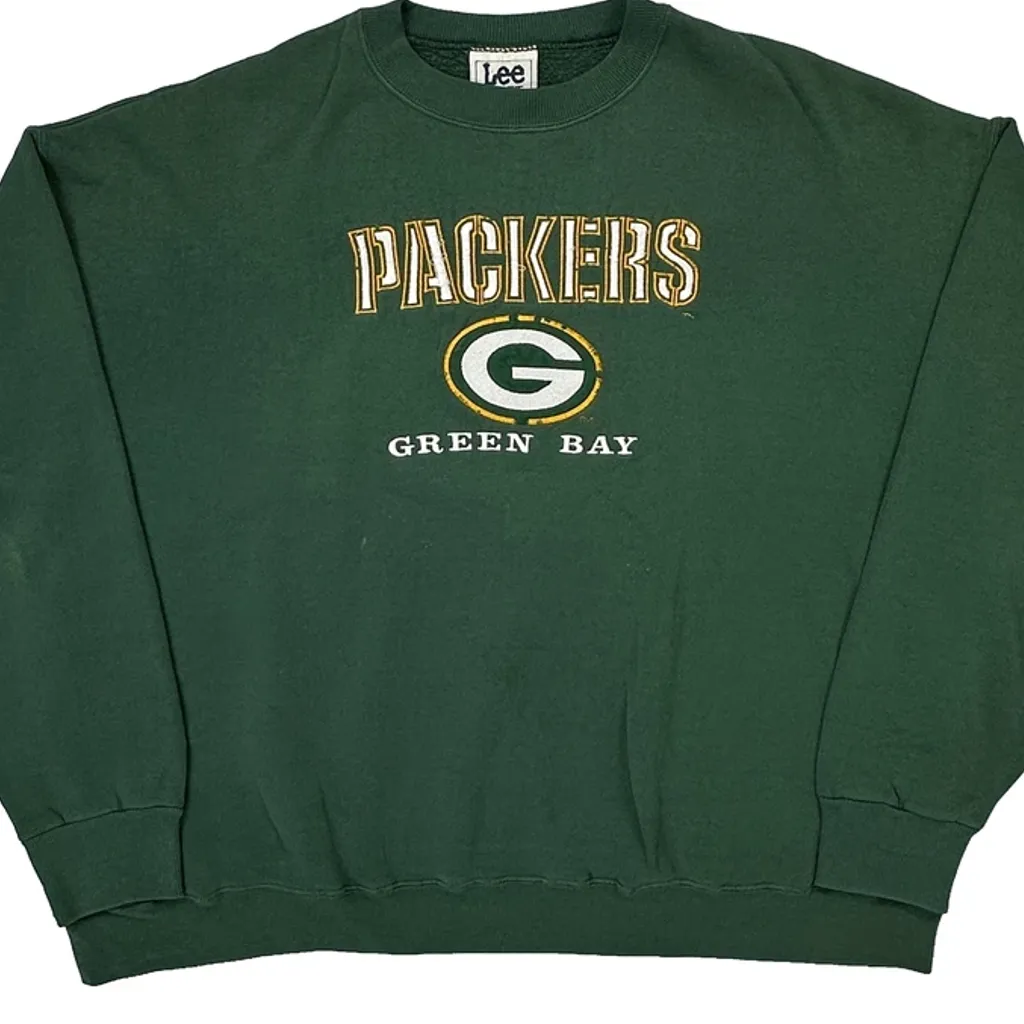 Made In USA Lee Sport Green Bay Packers Sweatshirt - 2XL Green Cotton - Image 6