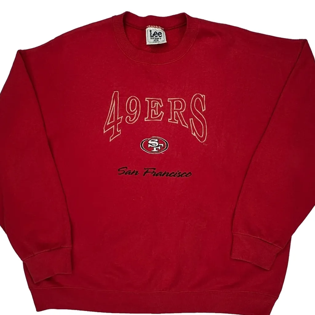 Made In USA Lee Sport San Francisco 49Ers Sweatshirt - 2XL Red Cotton - Image 4