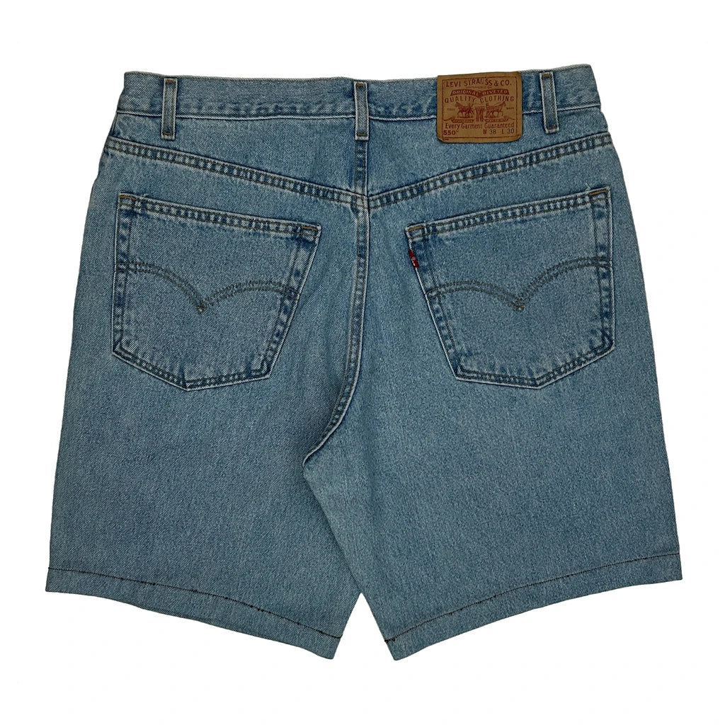 Made In USA Levis 550 Denim Shorts - 36W 9L Light Wash Cotton