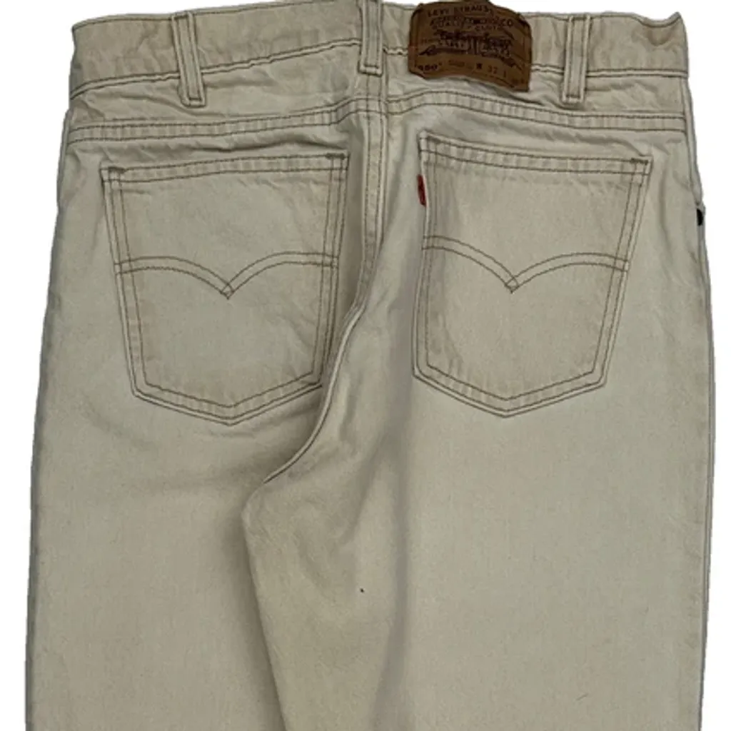 Made In USA Levis 550 Jeans - 30W 30L Beige Cotton - Image 6