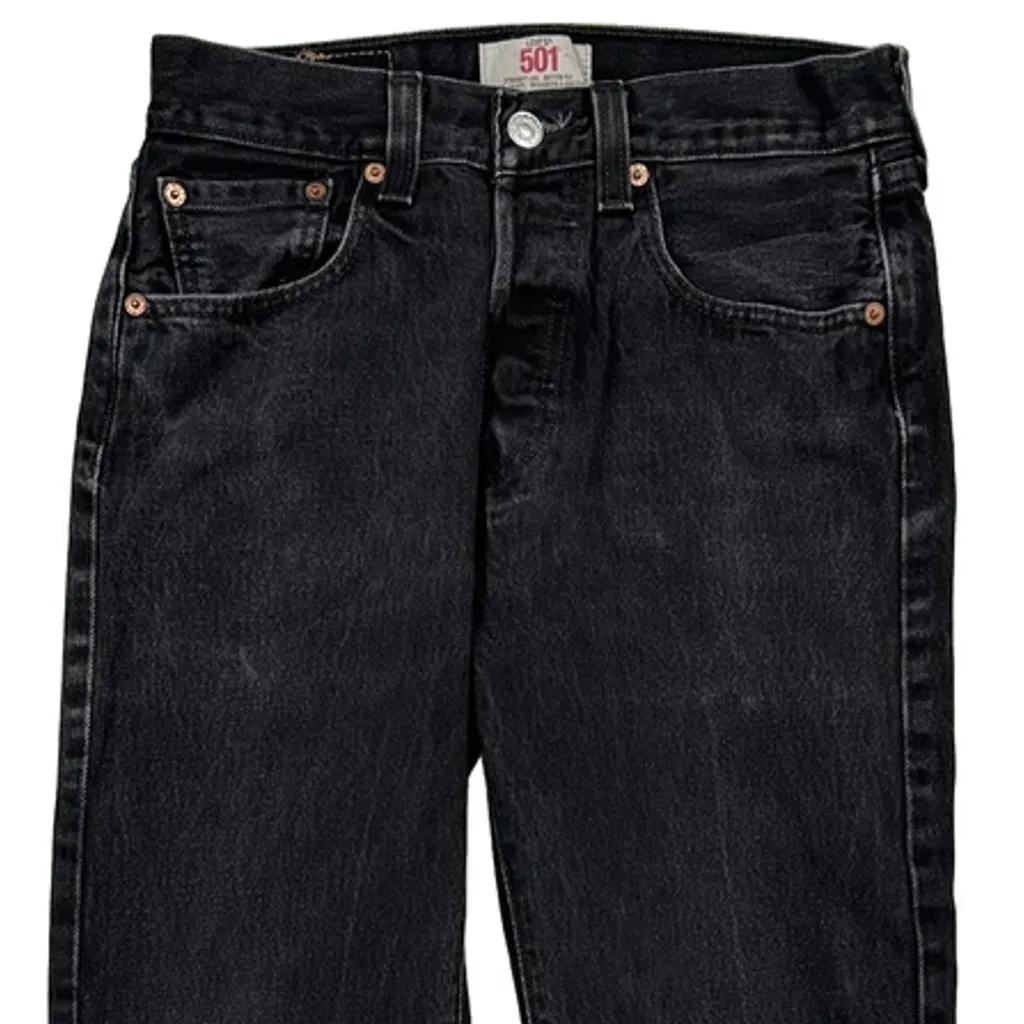 Made In USA Levis Jeans - 28W 30L Black Cotton - Image 10
