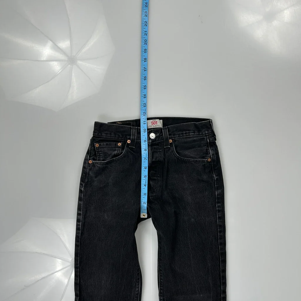 Made In USA Levis Jeans - 28W 30L Black Cotton - Image 4