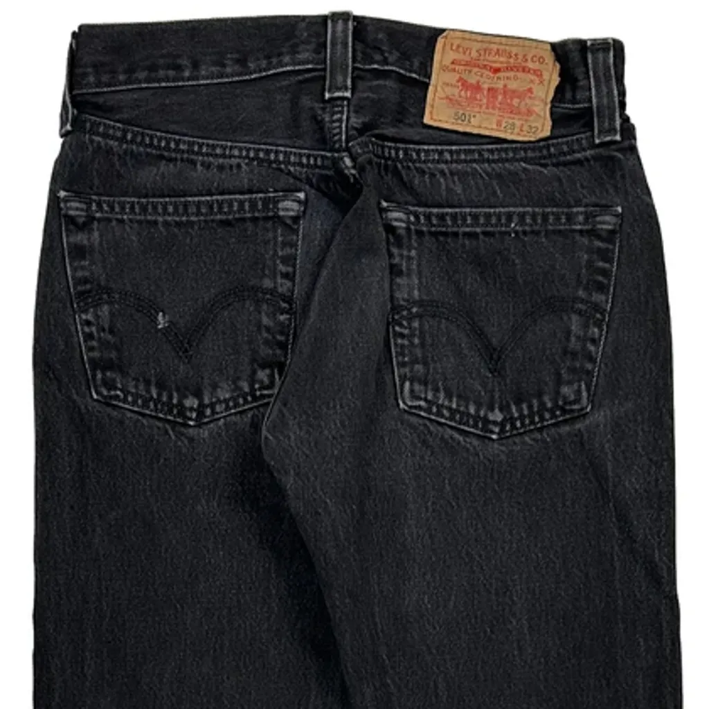 Made In USA Levis Jeans - 28W 30L Black Cotton - Image 8