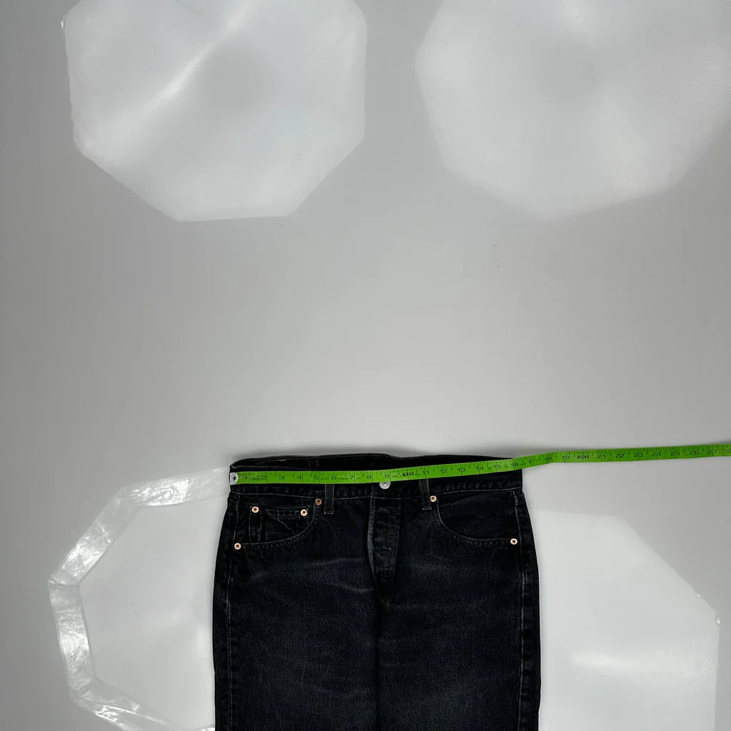 Made In USA Levis 501 Jeans - 32W 31L Black Cotton - Image 3