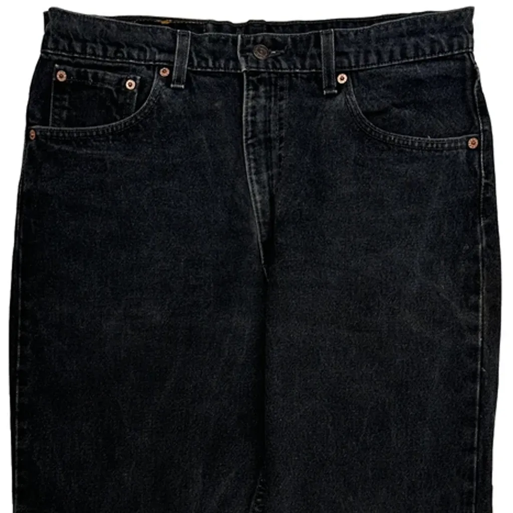 Made In USA Levis 550 Jeans - 33W 30L Black Cotton - Image 10