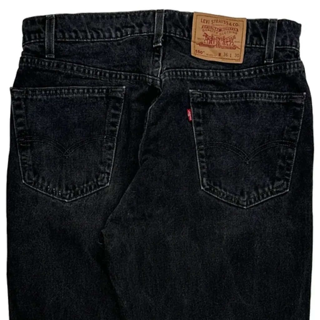 Made In USA Levis 550 Jeans - 33W 30L Black Cotton - Image 8