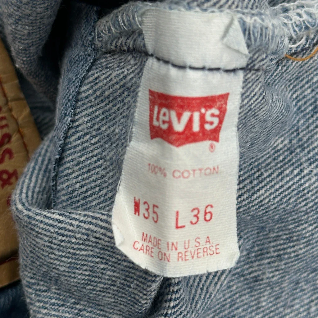 Made In USA Levis 501Xx Jeans - 32W 32L Blue Cotton - Image 6