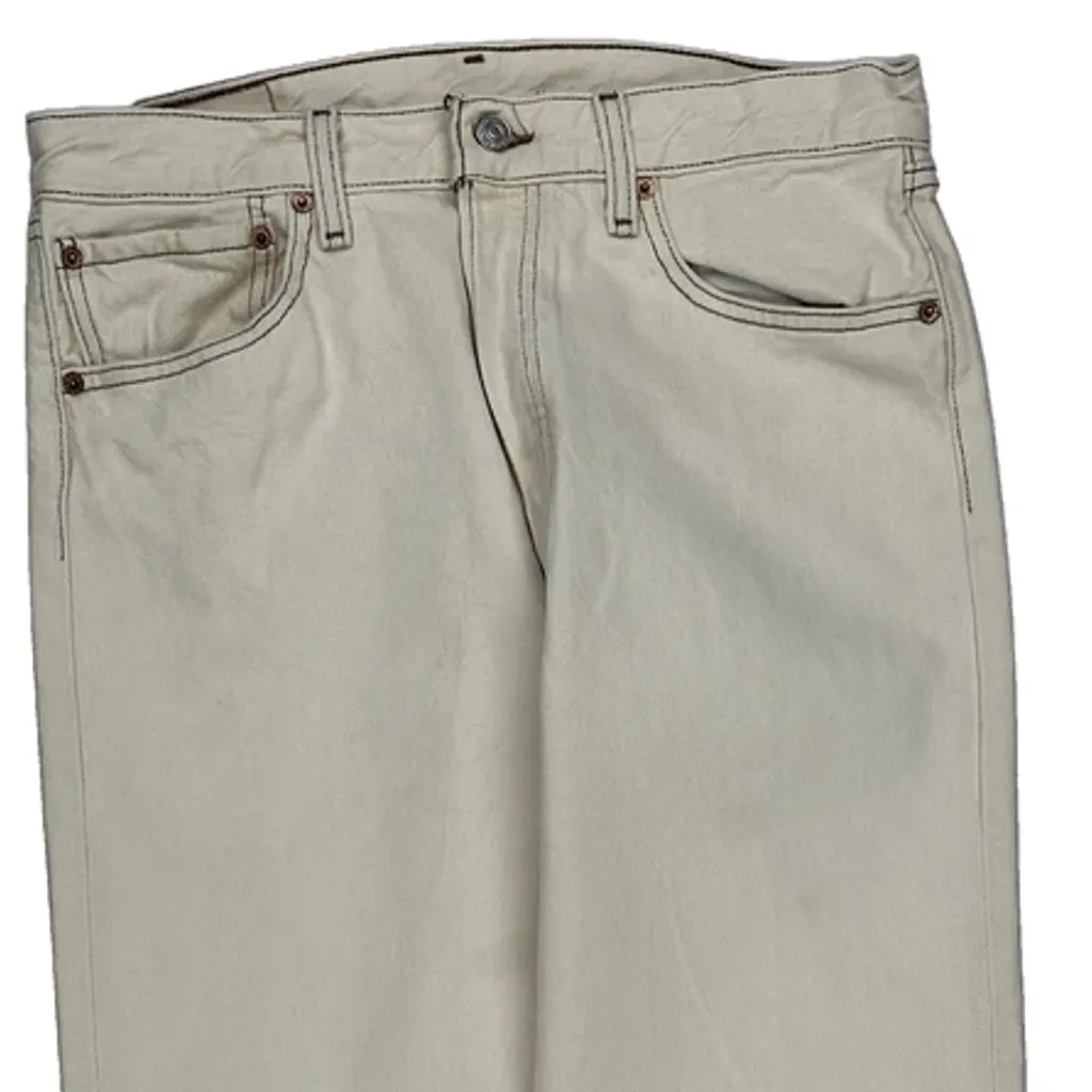 Made In USA Levis Jeans - 30W 29L Cream Cotton - Image 10