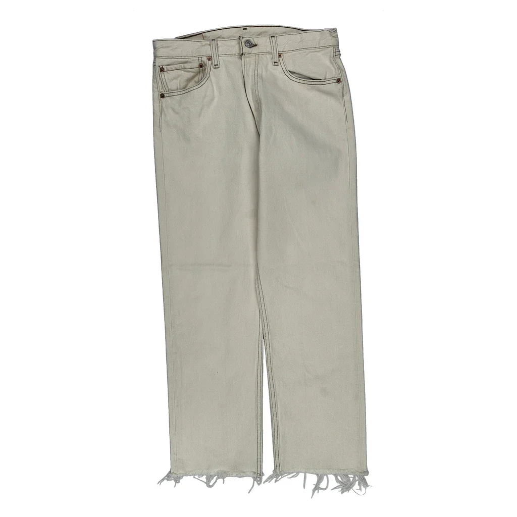 Made In USA Levis Jeans - 30W 29L Cream Cotton - Image 2