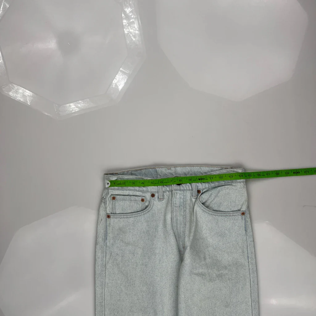 Made In USA Levis 505 Jeans - 28W 32L Light Wash Cotton - Image 3