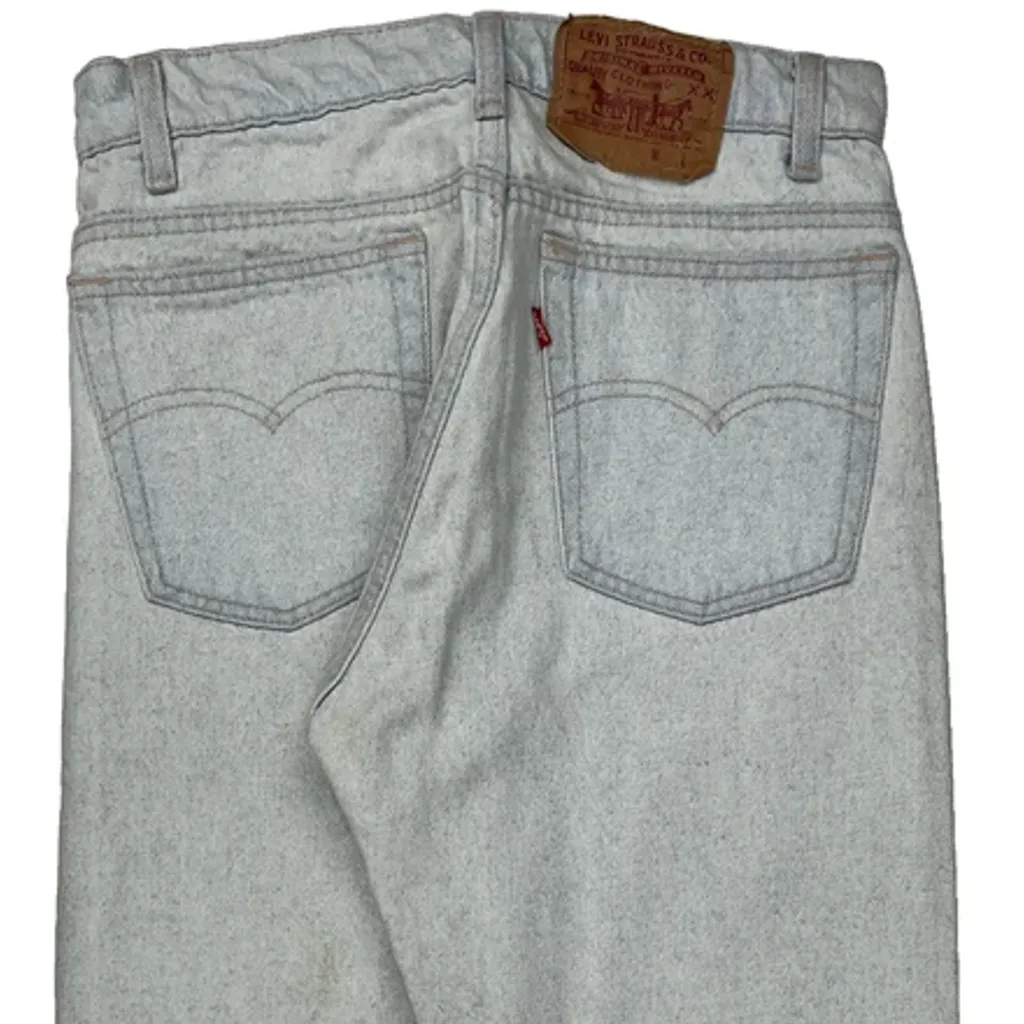 Made In USA Levis 505 Jeans - 28W 32L Light Wash Cotton - Image 8