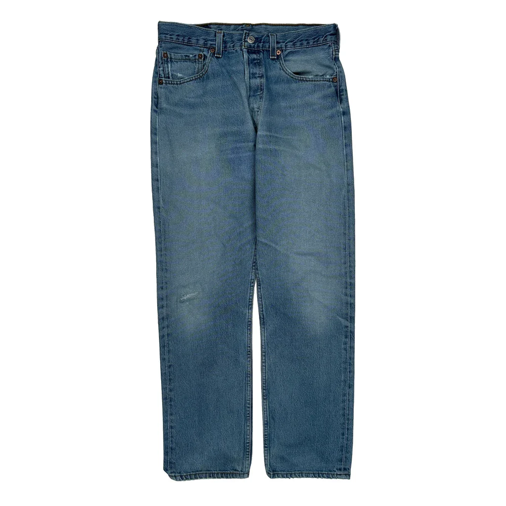 Made In USA Levis Jeans - 30W 29L Light Wash Cotton - Image 2