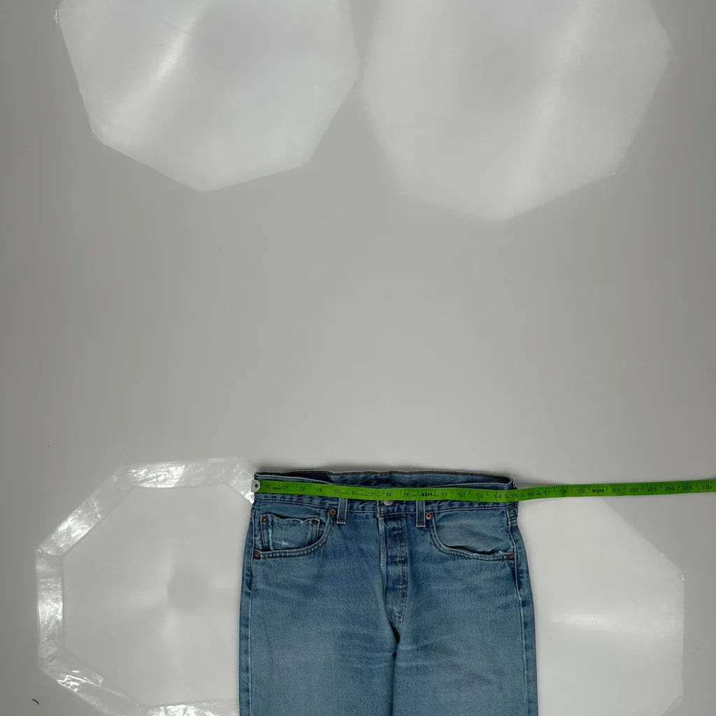 Made In USA Levis Jeans - 30W 29L Light Wash Cotton - Image 3