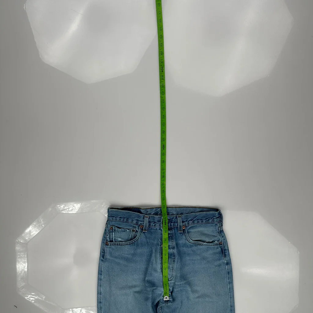 Made In USA Levis Jeans - 30W 29L Light Wash Cotton - Image 4